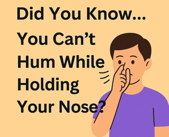 you can't hum while holding your nose
