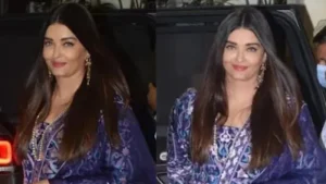 Bollywood’s Most Stylish Celebrity Looks That Went Viral This Month 1 Aishwarya Rai Bachchan’s Royal Blue Anarkali Look