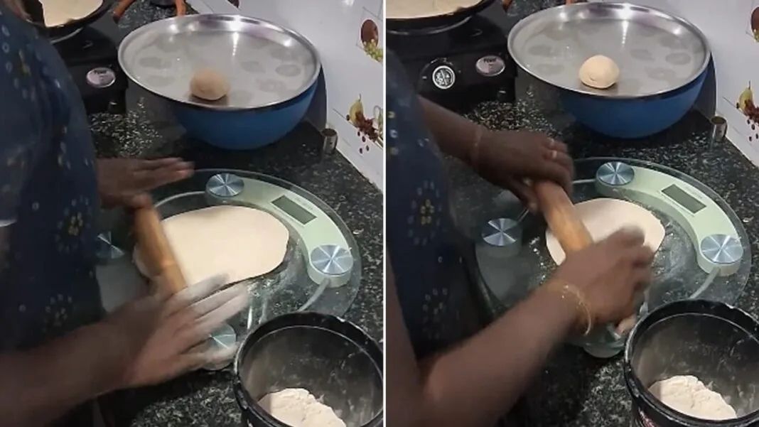 Woman Uses Weighing Machine to Make Roti and the Internet Cannot Believe It Woman Uses Weighing Machine to Make Roti and the Internet Cannot Believe It