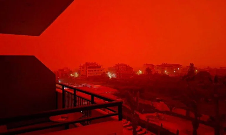 Red Sky Over Crete: Saharan Dust Storm Turns Greece Blood Red in April 2026 Red Sky Over Crete